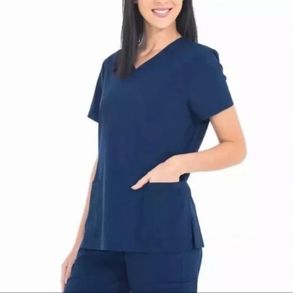 BT Supply Co. Women's V-Neck Quick Dry Scrub Top - Medium - Picture 1 of 4